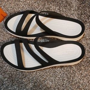 Black Crocs sandals